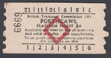 Train Railway Platform Ticket BTC Porthcawl Station 2d