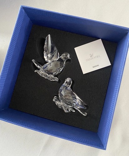Swarovski crystal turtledoves - crystal,