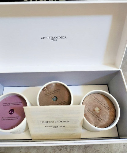 Dior scented candle set 3pcs - candle,