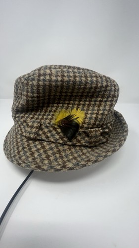 Vintage tweed men hat - vintage,