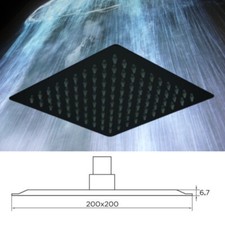 Black 8" Square 8" Round