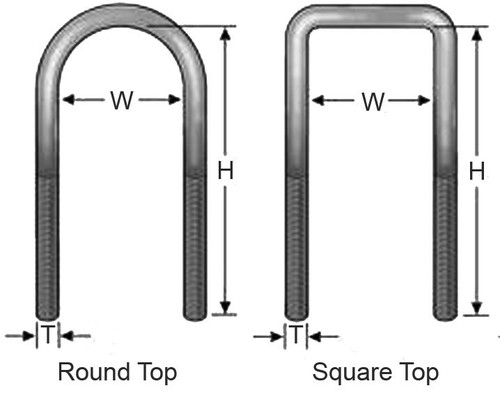 Leaf spring bolt round top - leaf,