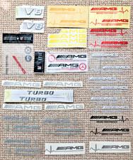 Mercedes Benz AMG Set of Decals Stickers V8 Badges Rarer Bargain