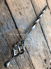 HAND CRAFTED WROUGHT IRON FIRE POKER 19" LONG ~ PRESENT USE 4 GIFT BBQ GARDEN 