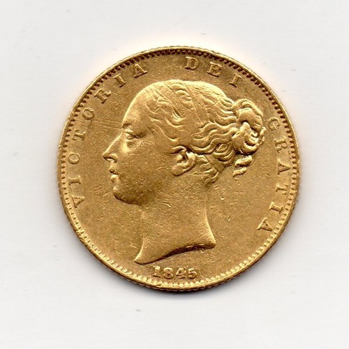 1845 sovereign victoria young - 1845, sovereign,