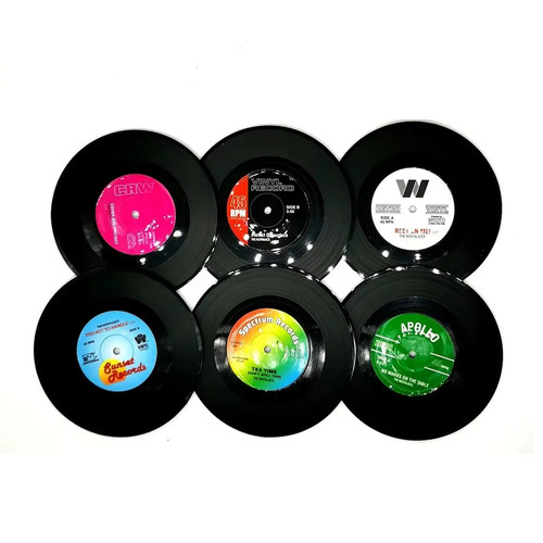 Set colorful retro vinyl - set, 6