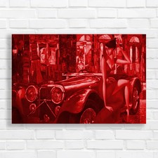 Abstract Car With Lady Canvas