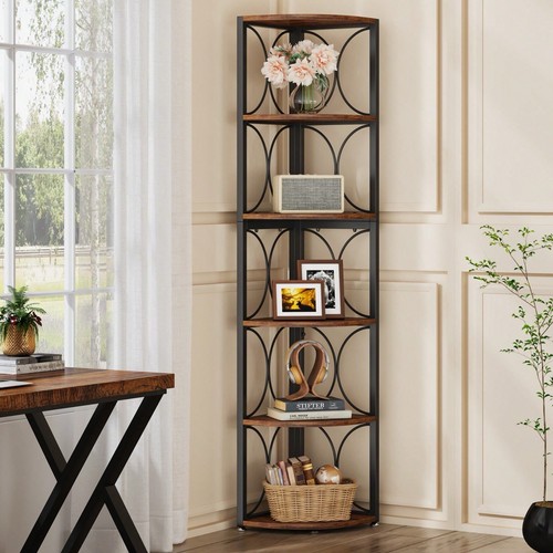 Brown tier corner shelving - 6,