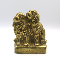 Vintage Brass Pair of Sitting