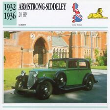 1932-1936 ARMSTRONG SIDDELEY 20 HP Classic Car Photograph/Information Maxi Card