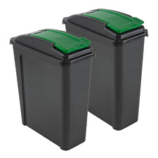 2 x 25L Slimline Bin Graphite