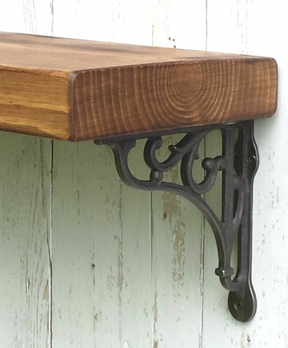 Rustic solid wood mantel - wood,
