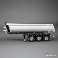 LESU Metal 1/14 3Axle RC Hydraulic Dump Trailer for Tractor Truck R620 770S FH16