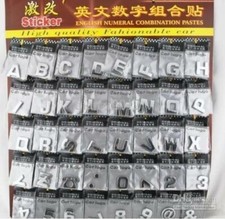 Chrome 3D Self-adhesive Letter number car badge emblem sticker for Home & Auto