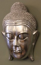 Silver Coloured Buddha Head