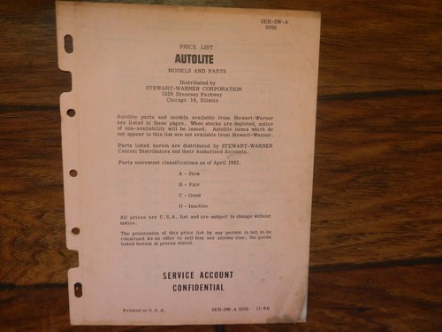 Stewart warner gauges - stewart-warner, autolite