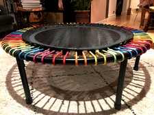 Bellicon 44-inch (112cm) Rebounder Trampoline Black/Rainbow bungees
