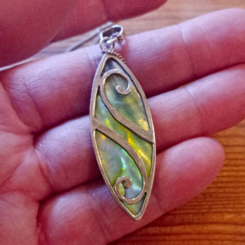Sterling silver and paua - sterling,