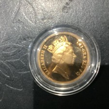 Rare Royal Mint Elizabeth II 1993 Gold Proof £2 Double Sovereign in capsule