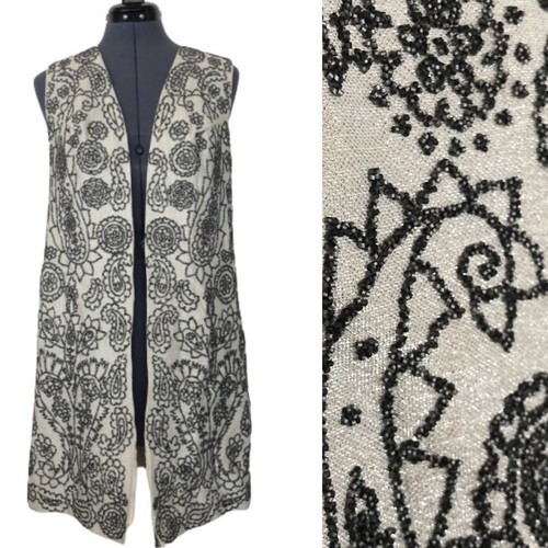 Vintage open front beaded - open,