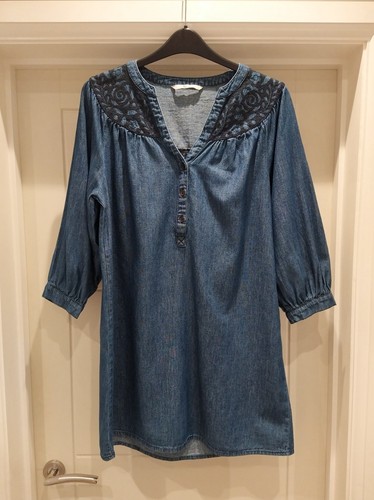 Embroidered blue denim - embroidered,