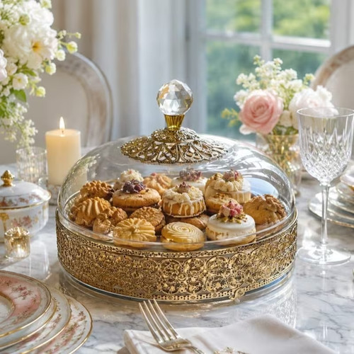 Luxury gold dessert serving - luxury,