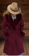 Burgundy Wrap Coat BNWT Faux