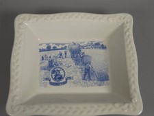 vintage 1992 shredded wheat blue and white dish commemorative 100 years