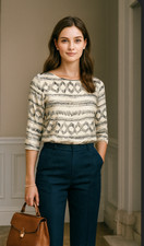 Jigsaw 100% Silk Preppy