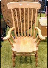 PINE ARM CHAIR WITH TURNED LEGS AND SUPPORTS FOR BACK AND ARMS 19 '' ELDERLY SUI