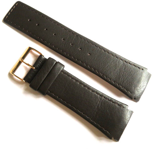 Watch strap leather - leather, brown