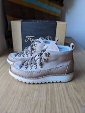 Fracap Leather Boots Hiking Size Eu 38.5 UK 5.5 Pink White Sole