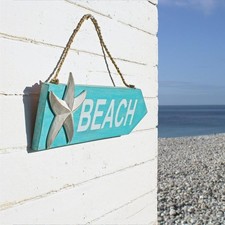 Beach Arrow Wooden Sign