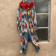 Vintage 1960s Barnum & Bailey Clown Print Jumpsuit Halloween Costume Vintage