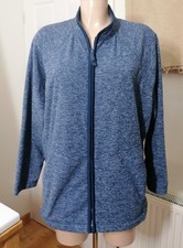 TU Size 22 Blue Zip Front Fleecy Activewear Jacket Zip Front