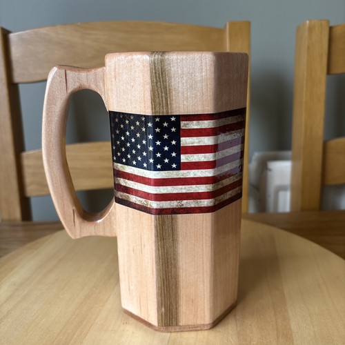 Handcrafted wooden tankard - handcrafted,
