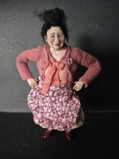 DOLLS HOUSE - ARTISAN HANDMADE LADY - GIDDY KIPPER -  1/12TH SCALE RARE 