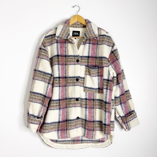 Zara plaid overshirt jacket - plaid,