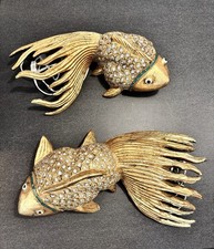 Gorgeous! Carved Wood Koi Fish