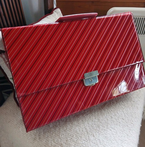 Vintage 60s red - red, striped
