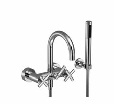 Dornbracht Tara Wall Mounted Bath Mixer Tap + Shower Set - 25133892-00