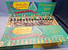 Vintage Christmas lights Santa