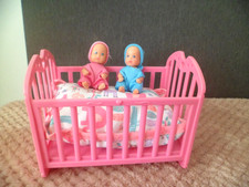 DOLLS   SIMBA   COT  &   TWIN     BABIES     IMMACULATE    UNPLAYED    WITH