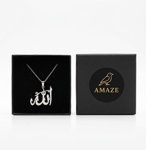 Islamic allah silver pendant - islamic,