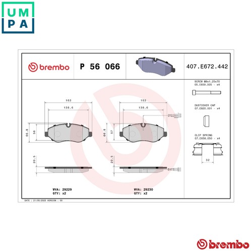Brake pad set disc - pad, p
