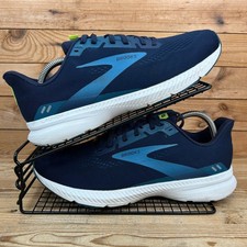 Brooks Trainers Mens Size UK 9.5 Launch 8 Blue White Road Running Gym Shoes