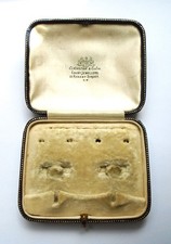 ANTIQUE/VINTAGE ELKINGTON & CO DRESS STUD/ BUTTON BOX. JEWELLERY PRESENTATION 