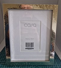 Hammered Silver Metal CASA  Photo Frame.  Black Velour Back. Unused.