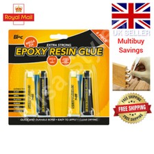 EPOXY RESIN GLUE EXTRA STRONG ADHESIVE SUPER BOND HARDENER METAL PLASTIC WOOD 