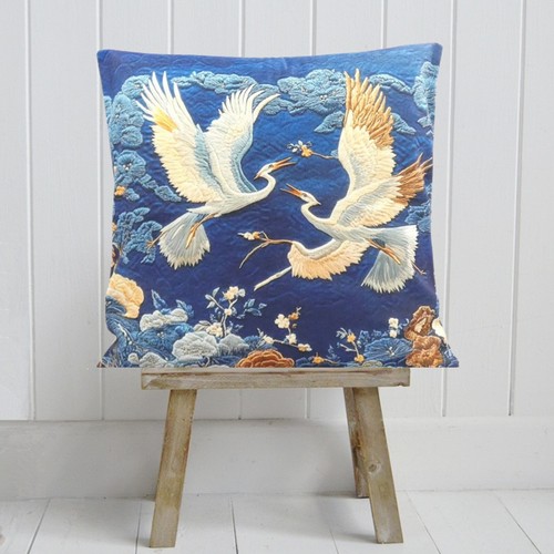 Crane cushion cover japanese - crane,